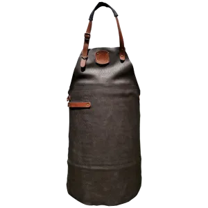 Handgemaakt Leren BBQ Schort in de kleur klassiek grijs.