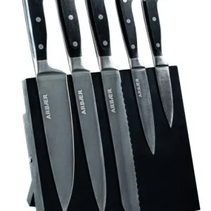 Messenset met magnetisch blok 6-delig - ABS handvatten - in Geschenkdoos